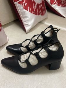 Lace-Up Pointed Toe Heels