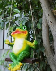 Polyresin Koala on Swing for Garden Decor