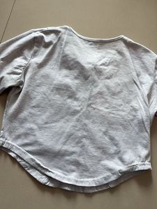 Gray Long Sleeve Top