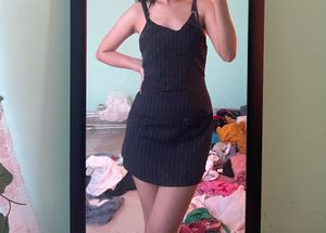 Korean Navy Blue Dress