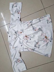 Beautiful Designed White Empire Top
