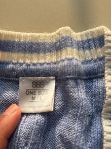 Blue Knit Sweater Vest