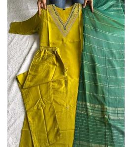 Elegant Yellow Kurta Pant Set
