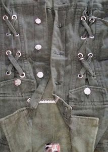 Vintage Corduroy Lace-Up Jacket