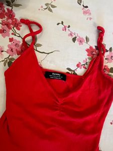 Red Bershka Top