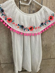 Cute White Floral Top