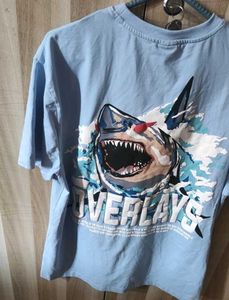 Light Blue Graphic Tee oversized