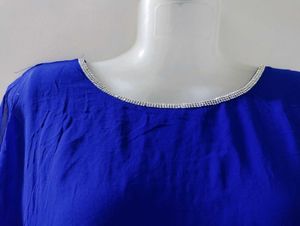 Elegant Royal Blue Layered One-Piece Dress