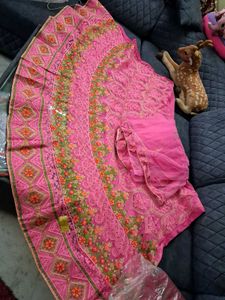Pink Embroidered Lehenga Choli