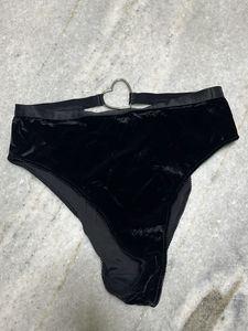 Black Velvet Heart Detail Panty