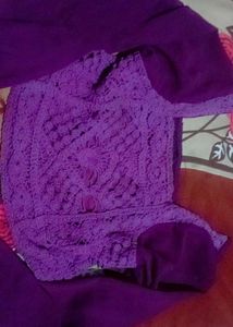 Purple Crochet Style Top