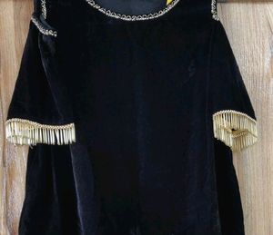 New Cold Shoulder Velvet Top