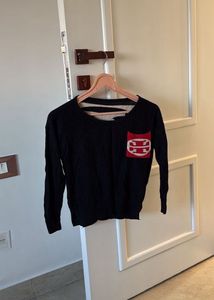 Stylish Black Long Sleeve Sweater