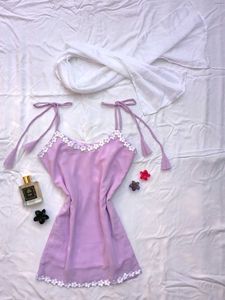 Dreamy Corset strappy kurti with scarf 🪻