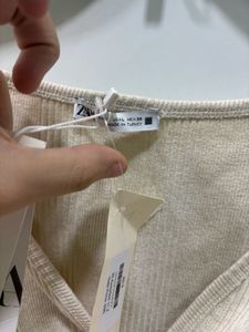 Zara Ribbed Top Size L