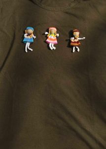 Olive Tee with Doll Detail