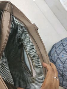 Peach Colour Hand Bag