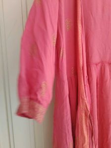 Global Desi Pink Wrap Maxi Dress