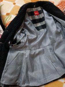 Designer Silver And Black Box Coat