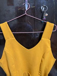Mustard Peplum Top