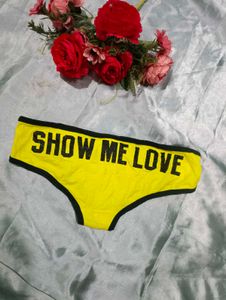 Victoria&#39;s Secret Show Me Love Yellow Panties
