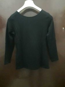 Basic Black Long Sleeve Top