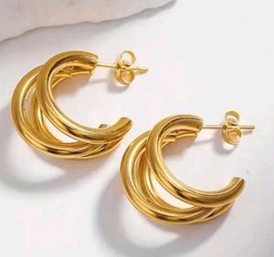 Silver gold Teardrop Earrings spiral earing