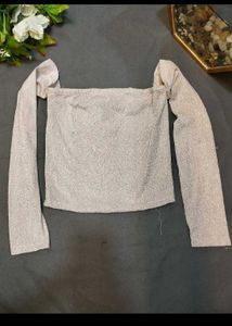 Shimmery Long Sleeve Top🌸