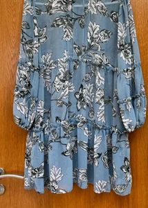 Floral Print Tiered Mini Dress