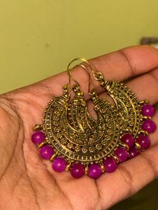 Boho Chic Pink Beaded Earrings