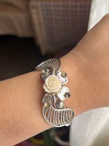 Silver Floral Bracelet