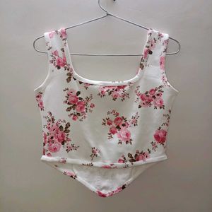 Floral Print Corset Top