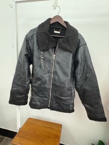 Unisex Black Leather Jacket
