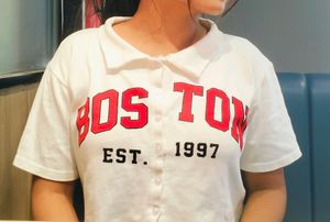 BOSTON White Crop Top