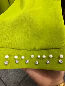 Cord Set Lime Green Embellished Beads Stones