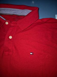 Tommy Hilfiger Red Polo T- Shirt