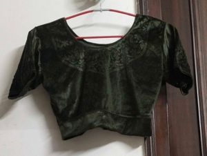 Mehendi Colour Velvet Blouse