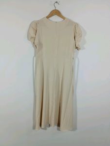 Vintage Puff Sleeve Midi Dress