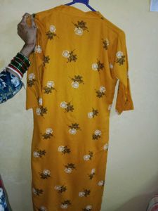 Floral Mustard Tunic Kurti