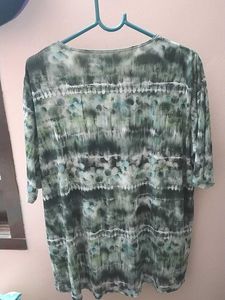 Green Patterned Top
