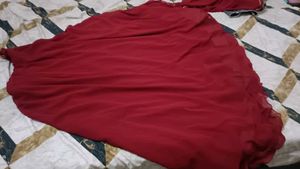 Red Georgette Lehenga
