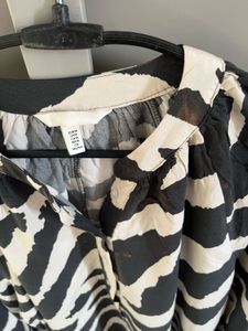Zebra Print Long Sleeve Top