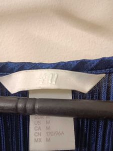 Navy Blue Pleated Dress