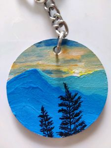 Painted Mountain Keychain