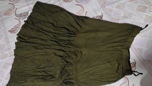 Olive Green Boho Skirt