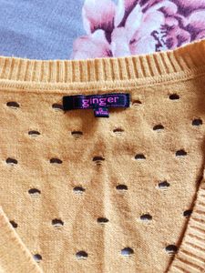 Yellow Knit Cardigan