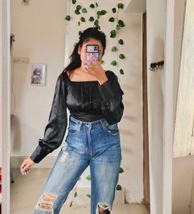 Satin Black Top