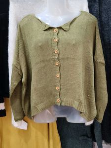 Green Knit Cardigan