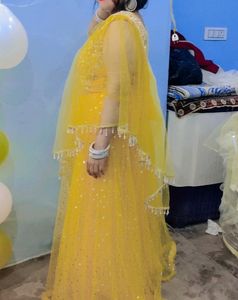 Heavy Work Lehanga Drape Dupatta