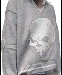 Skull Emo/Punk  Oversized Pullover